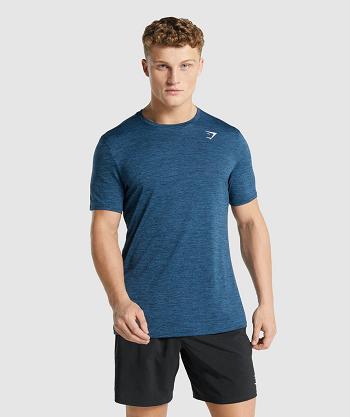 T Shirts Męskie Gymshark Arrival Marl Granatowe | PL 3843HAP